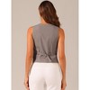 INSPIRE CHIC Women's Fashion Sleeveless Button Down V Neck Crop Summer Vest - 3 of 4