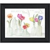 HomeRoots Live Life in Full Color Tulips Black Framed Print Wall Art - 4 of 4