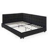 CAVINAS Full Size Bed Frame with Comfortable Backrest,Upholstered Tufted Platform Bed with Armrests for Bedroom,Velvet - 4 of 4