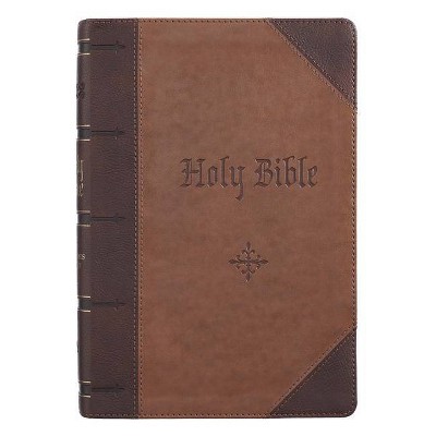 KJV Bible Giant Print Full Size Two-Tone - Large Print (Leather Bound)