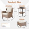 Buenhomino Wicker Patio Conversation Set Outdoor Seating Group Furniture Set with Cushions - 3 of 4