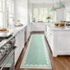 Scalloped Pattern Rugs for Living Room Bedroom Soft Non Slip Low Pile Throw Carpet Washable Foldable Area Rug - 2 of 4