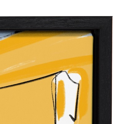 23" x 33" Black Framed Canvas Art with Venice Gondola Ride