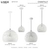 Livex Lighting Chantily 3 - Light Pendant in  White/Brushed Nickel - 3 of 4