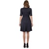 24seven Comfort Apparel A Line Knee Length Dress Elbow Length Sleeves - 3 of 4