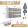Dresser with 6 Fluted Drawers Panel, Wide Modern Chest of Drawers with Deep Drawers - 3 of 4