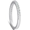 Pompeii3 1/4Ct Diamond Ring Matching Engagement Band 17-Stone 14k White Gold - 2 of 4