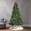 7ft Mixed Spruce Unlit Hinged Full Artificial Christmas Tree with Glitter Branches - Christopher Knight Home: Includes Stand, PVC Material - 2 of 4