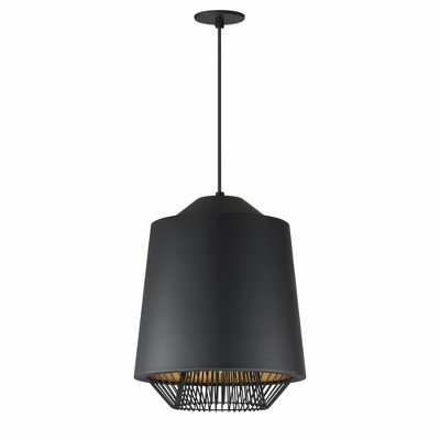 ET2 Lighting Phoenix 1 - Light Pendant in  Black/Gold