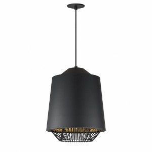ET2 Lighting Phoenix 1 - Light Pendant in  Black/Gold - 1 of 3
