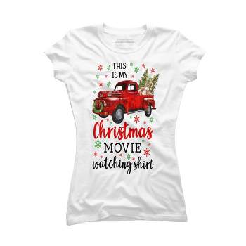 Junior's Design By Humans This is My Christmas Movie Watching Shirt By CoffeeMomRepeat T-Shirt