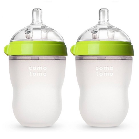 Comotomo Silicone Bottle 8-oz (2 Pack)- Green : Target