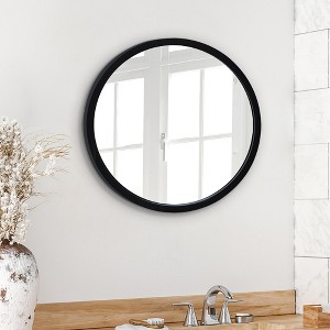 Americanflat - 20x20 Framed Black Round Mirror - Circle Mirror for Bathroom, Bedroom, Entryway, Living Room - 1 of 4