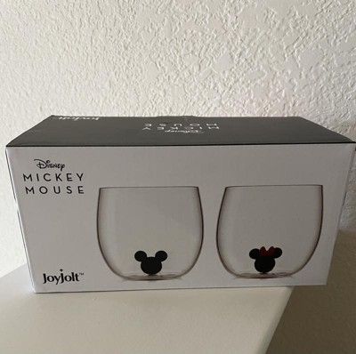 Joyjolt Disney Luxury Mickey Mouse Crystal Stemmed White Wine Glass - 16 Oz  - Set Of 2 : Target