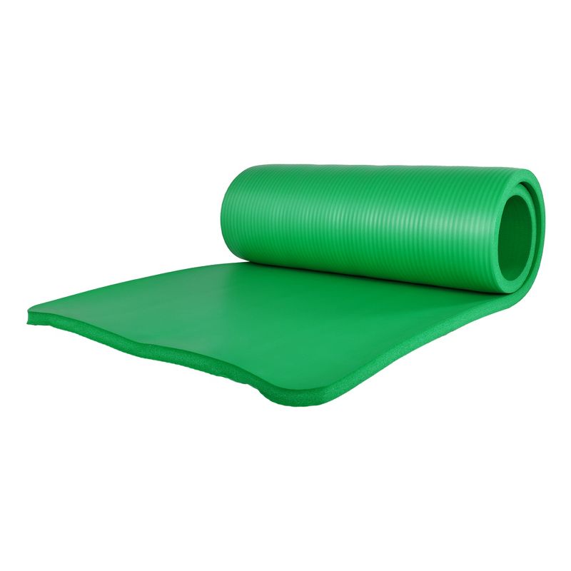 BalanceFrom Fitness 7-Piece Home Gym Yoga Set with 1-Inch Thick Yoga Mat, 2 Yoga Blocks, Mat Towel, Hand Towel, Stretch Strap & Knee Pad, Green, 2 of 7