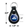 John Jay College of Criminal Justice Bloodhounds Logo Black Leather Keychain - 2 of 4