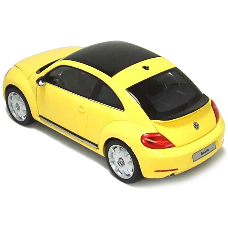 2012 Volkswagen New Beetle Sun Flower Yellow with Black Top 1/18 Diecast Model Car by Kyosho, 2 of 4