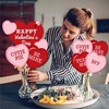 Big Dot of Happiness Conversation Hearts - Valentine's Day Party Centerpiece Sticks - Showstopper Table Toppers - 35 Pieces - 3 of 4