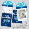 Big Dot of Happiness Hanukkah Menorah - Chanukah Holiday Party Money and Gift Card Sleeves - Nifty Gifty Card Holders - Set of 8 - 3 of 4