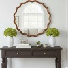 KTMBDW Curved Wood Frame Accent Mirror, Farmhouse French Country Decorative Wall Mirror - 3 of 4
