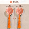 Folkulture Resin Salad Server Set of 2, 12 x 4.5 Inch - Orange Burst & Pink - 3 of 4