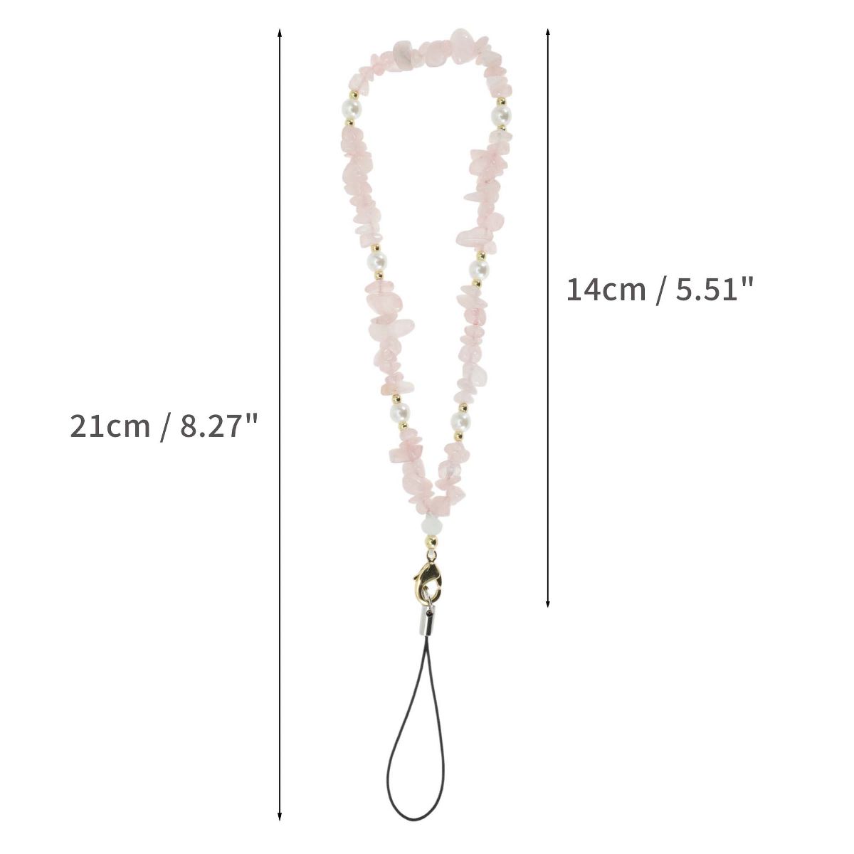 Unique Bargains Mobile Phone Wrist Strap Mobile Phone Chain Pink 1 Pc - thumbnail 2