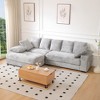 108.6" L-Shaped Corduroy Sectional Sofa with Storage Ottoman & 8 Throw Pillows ¨C Modular, Deep-Seat Comfort for Living Room or Apartment - 2 of 4