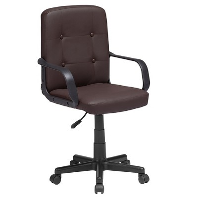 VECELO Home Office Desk Chair with Armrests, Mid Back Adjustable Height