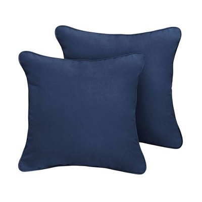 Dark blue couch online pillows