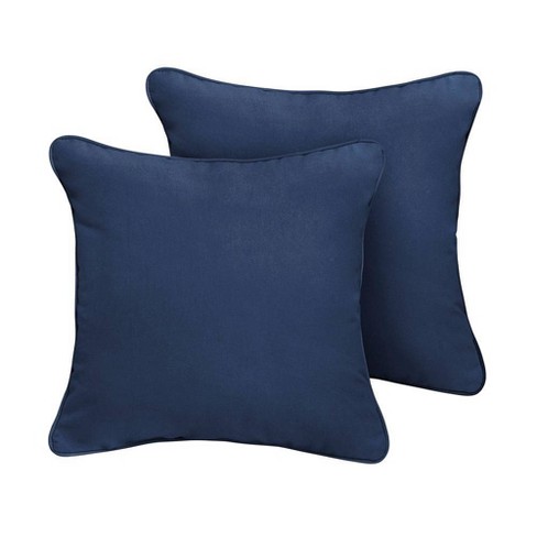 Outdoor Pillows with Insert Navy Leaves Patio Accent Throw Pillows