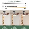 Wanze of Ocean 24 in. LED Indoor Matt Black Smart Ceiling Fan with App and Remote Control and 3 Colors Dimmable - 4 of 4