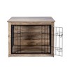 Okak Medium Indoor Dog Crate with Sturdy Frame and Metal Mesh, Dog Crate with Double Doors, Dog Cage for Small and Medium Dogs, Natural Wood - 4 of 4
