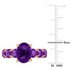 EVERLY JEWELRY | Rose Plated Sterling Silver 2.55 CT TGW Amethyst-Africa Amethyst Fashion Ring - 4 of 4