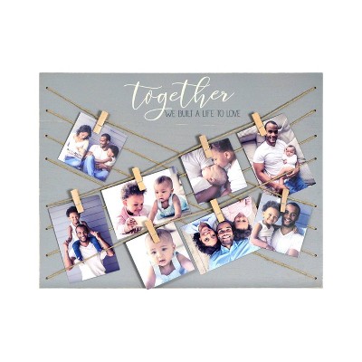 16.5" x 21.5" Together Crossover Clip Collage Photo Display Gray/White - New View