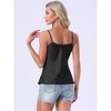 INSPIRE CHIC Women's 2 Pcs Satin Camisole Silky Pajama Tank Tops V Neck Soft Spaghetti Strap Loose Basic Sleepwear - 4 of 4