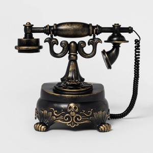 9" Animated Eerie Victorian Telephone Halloween Decorative Prop - Hyde and EEK! Boutique™: Indoor Skeleton Scene, Battery Operated - 1 of 3