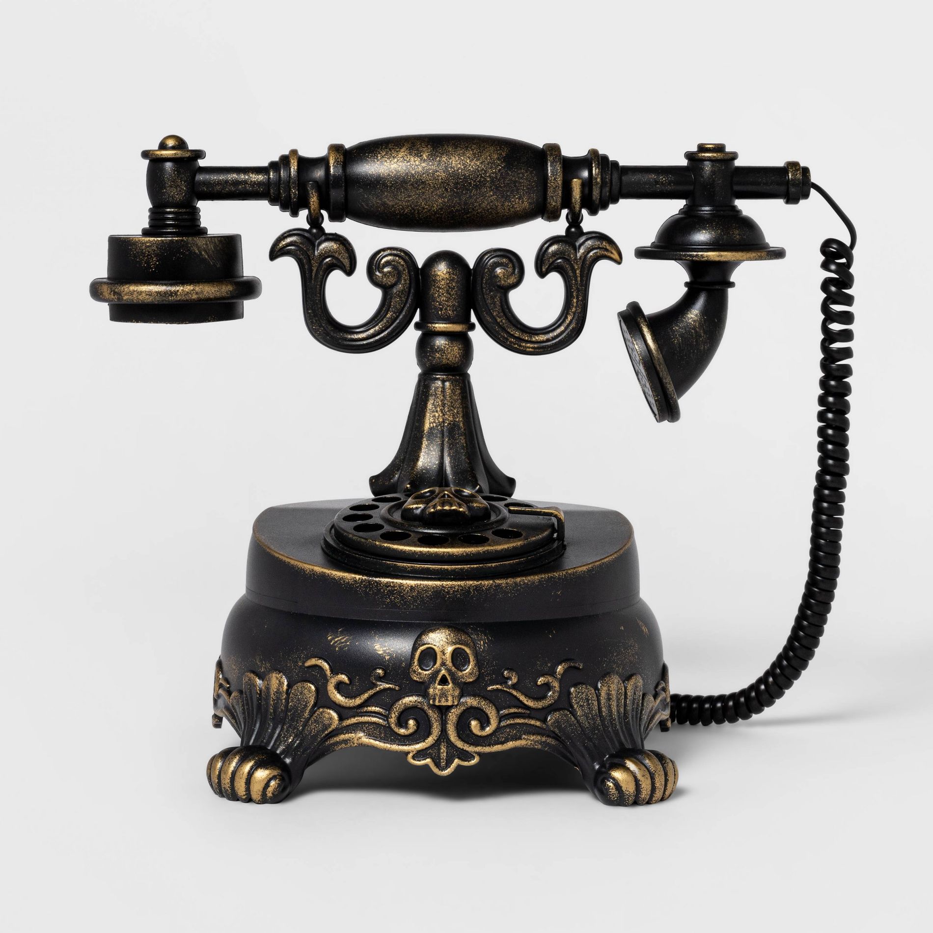 9" Animated Eerie Victorian Telephone Halloween Decorative Prop - Hyde and EEK! Boutique™: Indoor Skeleton Scene, Battery Operated