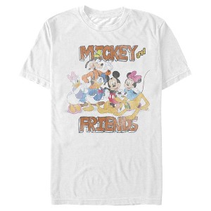 Men's Mickey & Friends Mickey Mouse and Distressed Group T-Shirt - 1 of 4