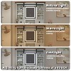 Lirago 46.5"Farmhouse Makeup Vanity Desk with Adjustable LED Mirror and Charging Station-Rustic Bedroom Dressing Table - 4 of 4