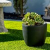 Rosemead Home & Garden, Inc. Concrete Outdoor Planter Pot Black 10"x10" - 2 of 4