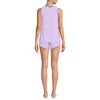 Lands' End Women's Cooling 3 Piece Pajama Set - Robe Tank and Shorts - 2 of 4