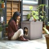 Resin Outdoor Dog/Cat House for Yard, Patio & Garden ¨C Small (10¨C20 lbs), Brown - 2 of 4