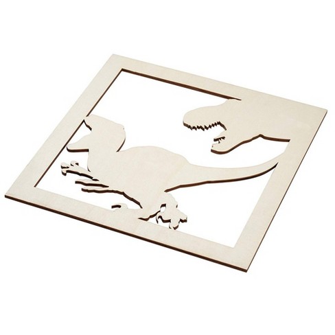 genie crafts 2 pack wooden dinosaur cutouts for arts and crafts velociraptor 11 6 x 0 2 in target