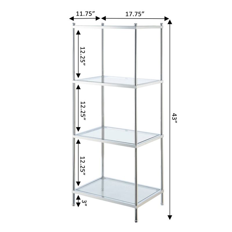 43&#34; Royal Crest 4 Tier Tower Chrome  - Breighton Home, 5 of 6