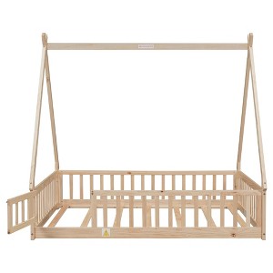 YOOCOZZ Full Size Tent-shaped Bed with Safety Guardrails and Door - 1 of 4