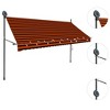 Retractable Awning Orange and Brown vidaXL - 4 of 4