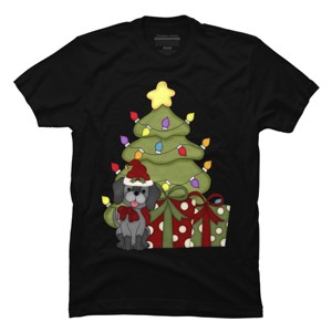 Men's Design By Humans Christmas Doggie By realdealclipart T-Shirt - 1 of 4