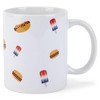 Elanze Designs Popcicles, Burgers, Hotdogs 11 Ounce White Ceramic Coffee Mug - 2 of 2