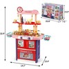 Whizmax 2 in 1 Kids Kitchen Playset & BBQ Grill Set, Toddler Play Kitchen with Realistic Light Sound Steam & Play Sink - 3 of 4