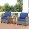 Buenhomino Outdoor PE Wicker Furniture Set – Modular Chairs, Sofas, Ottomans & Tables with All-Weather Cushions for Patio, Garden, Deck & Porch - 3 of 4